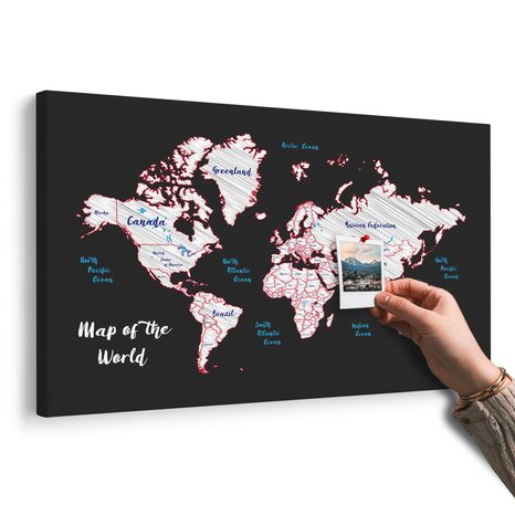 QUADRO IN SUGHERO – MAPPA DEL MONDO UNICA - QUADRI SU SUGHERO - STAMPE E QUADRI