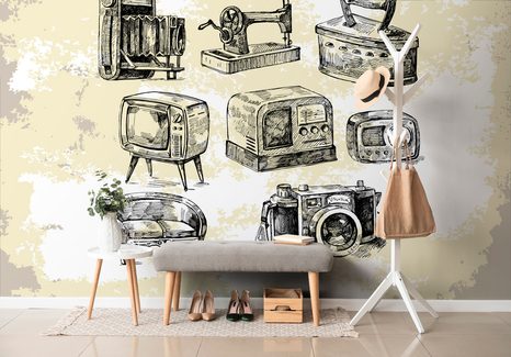 SELBSTKLEBENDE TAPETE AUS DEM RETROLEBEN - VINTAGE- UND RETRO-TAPETEN - TAPETEN