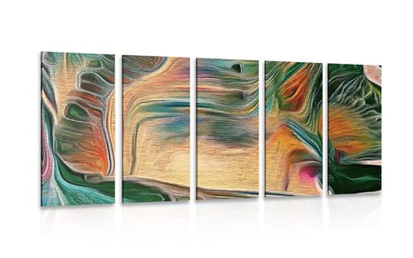 5-PIECE CANVAS PRINT PSYCHEDELIC ABSTRACTION