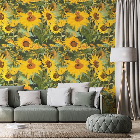 SELF ADHESIVE WALLPAPER SUNFLOWERS IN THE WILD