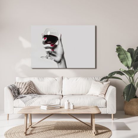 OBRAZ ELEGANCE ČERVENÉHO VÍNA - OBRAZY JÍDLA A NÁPOJE - OBRAZY