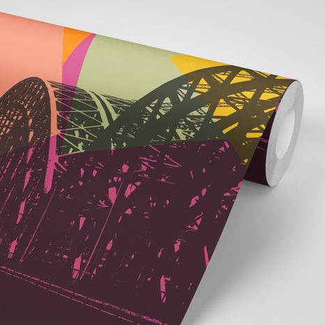 TAPETA DIGITÁLNÍ ILUSTRACE MĚSTA KOLÍN - ABSTRAKTNÍ TAPETY - TAPETY