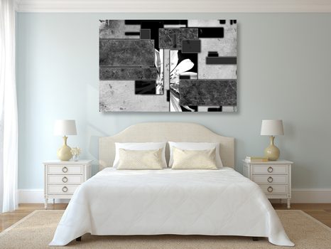 TABLOU ABSTRACȚIE ÎN DESIGN ALB-NEGRU - TABLOURI ALB-NEGRU - TABLOURI