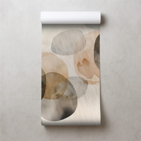 FOTOTAPETA ABSTRAKTNI AKVARELNI OVALI - ABSTRAKTNE TAPETE - TAPETE