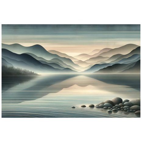 SAMOLEPÍCÍ TAPETA MLŽNÉ HORSKÉ PANORAMA - TAPETY HORY - TAPETY