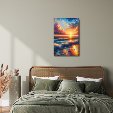 WANDBILD MEERESWELLEN UND SONNE - BILDER - 🔥 TOTALAUSVERKAUF