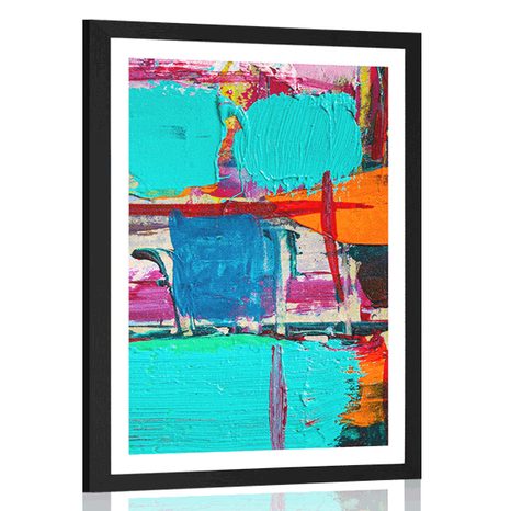 POSTER WITH MOUNT ABSTRACT ARTWORK - ABSTRACT AND PATTERNED - POSTERS