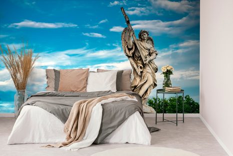 SELBSTKLEBENDE FOTOTAPETE ENGEL MIT EINEM KREUZ - SELBSTKLEBENDE TAPETEN - TAPETEN