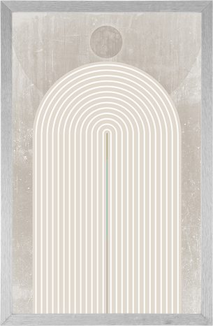 POSTER MODERNER BEIGER REGENBOGEN MID-CENTURY - MOTIVE AUS UNSERER WERKSTATT - POSTER