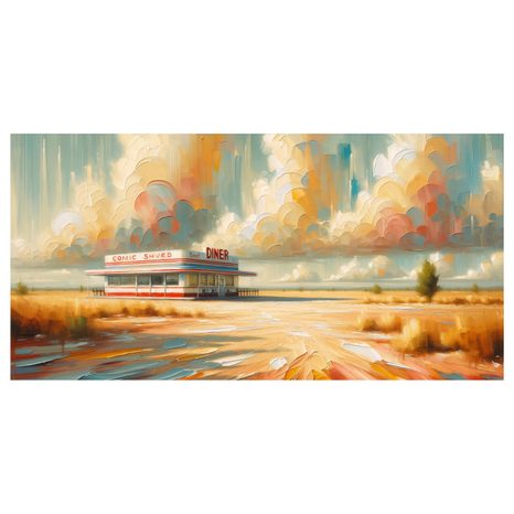 OBRAZ PŘÍBĚHY Z AMERICKÉ SILNICE - VINTAGE A RETRO OBRAZY - OBRAZY