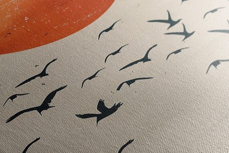 STAMPA SU TELA – JAPANDI LUNA SUL MARE - JAPANDI QUADRI - STAMPE E QUADRI