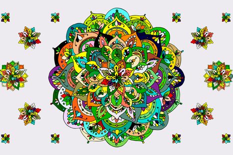 TAPETA ZELENÁ MANDALA - TAPETY FENG SHUI - TAPETY