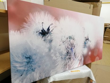 КАРТИНА НА ПЛАТНО – ГЛУХАРЧЕ С АБСТРАКТНИ ЕЛЕМЕНТИ - КАРТИНИ С ЦВЕТЯ - КАРТИНИ