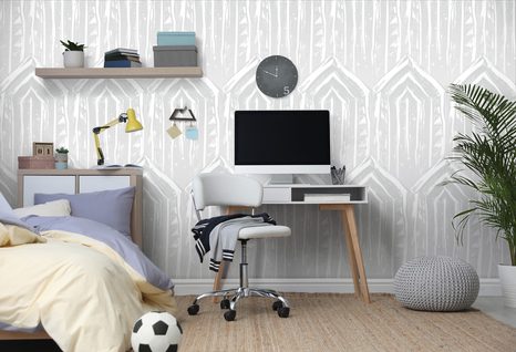 TAPETA ŠEDÝ MODERNÍ VZOR - VZOROVANÉ TAPETY - TAPETY