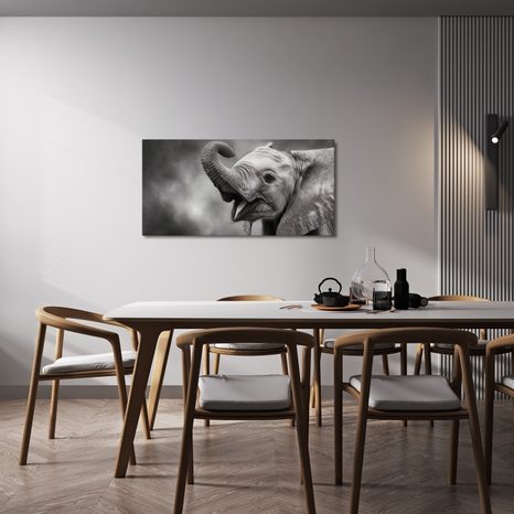 OBRAZ RADOSTNÝ SLONÍ OKAMŽIK - OBRAZY SLONI - OBRAZY