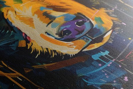 STAMPA SU TELA – ORSO CON IMITAZIONE DI PITTURA - STAMPE E QUADRI - 🔥 SVENDITA TOTALE