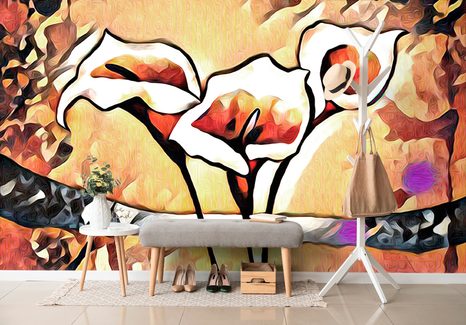 TAPETA UMĚLECKÉ ETNO KALY - TAPETY KVĚTINY - TAPETY