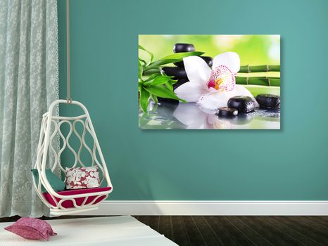 КАРТИНА НА ПЛАТНО – ЯПОНСКА ОРХИДЕЯ - ФЪН ШУЙ КАРТИНИ - КАРТИНИ