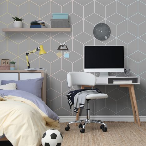 SAMOLEPÍCÍ TAPETA BAREVNÉ ŠEDÉ KOSTKY - TAPETY - TOTÁLNÍ VÝPRODEJ 🔥