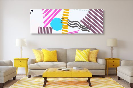 WANDBILD MEMPHIS-MUSTER - POP-ART-BILDER - BILDER