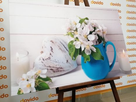 OBRAZ KVĚTINY VE VÁZE - VINTAGE A RETRO OBRAZY - OBRAZY