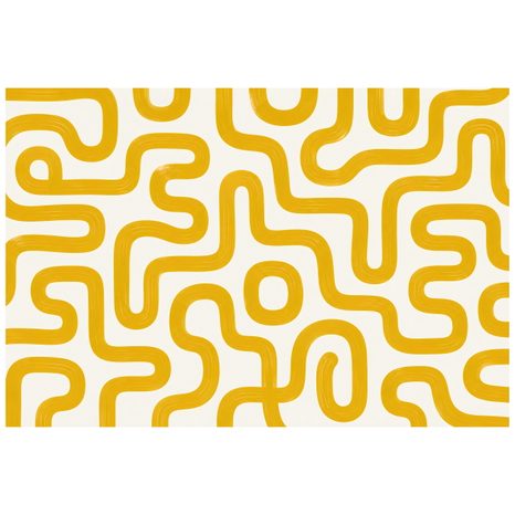 SAMOLEPIACA TAPETA ŽLTÉ RETRO GEOMETRICKÉ LÍNIE - VZOROVANÉ TAPETY - TAPETY