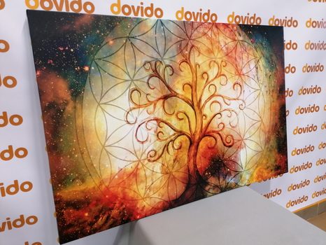 CANVAS PRINT TREE WITH FLOWER OF LIFE - OBRAZY STROMY ŽIVOTA - PICTURES
