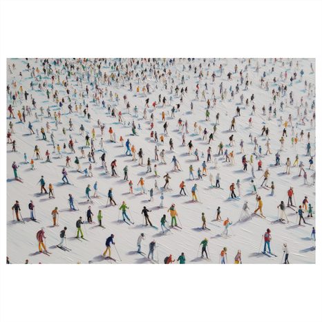 VÁNOČNÍ OBRAZ ZIMNÍ RADOVÁNKY NA SVAHU - VÁNOČNÍ A ZIMNÍ OBRAZY - OBRAZY