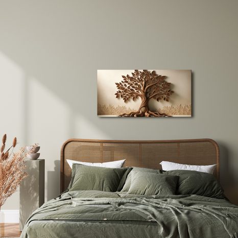 TABLOU ARBORELE VIEȚII ÎN TONURI NATURALE - TABLOURI ARBORII VIEȚII - TABLOURI