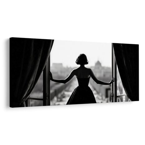 OBRAZ ELEGANCE A VÝHLED NA MĚSTO - OBRAZY ŽENY - OBRAZY