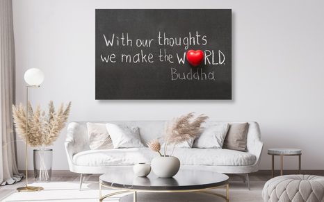 WANDBILD BUDDHAS ZITAT - BILDER MIT SPRÜCHEN UND ZITATEN - BILDER