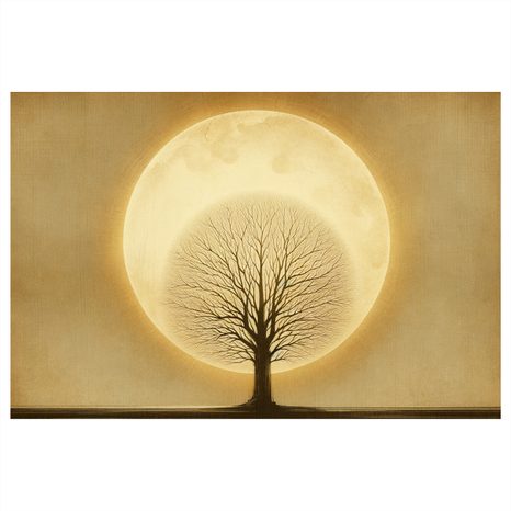 OBRAZ STROM ŽIVOTA PŘED MĚSÍCEM - OBRAZY STROMY ŽIVOTA - OBRAZY