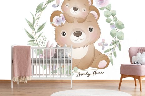 TAPETA RODINKA MEDVÍDKŮ - DĚTSKÉ TAPETY - TAPETY