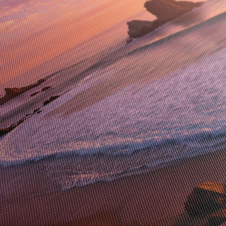 WANDBILD ROMANTISCHER ABEND AM MEER - BILDER VON SONNENAUFGANG UND SONNENUNTERGANG - BILDER