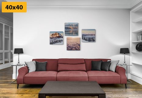 KOMPLET SLIK ZIMSKA NARAVA Z OBLAKI - KOMPLETI SLIK - SLIKE