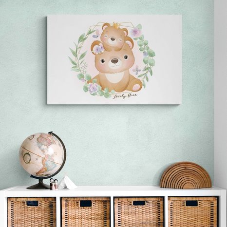 OBRAZ RODINKA MEDVÍDKŮ - DĚTSKÉ OBRAZY - OBRAZY