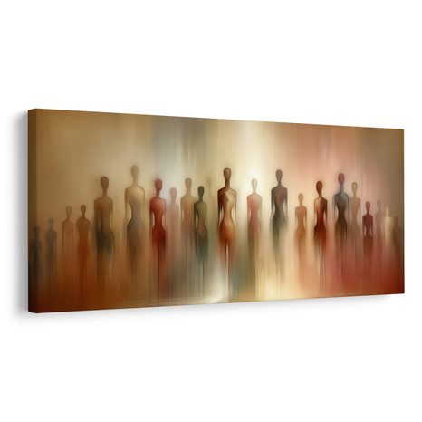 WANDBILD GEHEIMNISVOLLE SILHOUETTEN IM NEBEL - BILDER VON MENSCHEN - BILDER