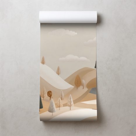 FOTOTAPETA PASTELOVÉ BALÓNKY NAD KRAJINOU - DĚTSKÉ TAPETY - TAPETY