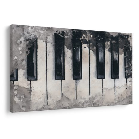 WANDBILD KLAVIERKLÄNGE IM NEBEL - MUSIKBILDER - BILDER