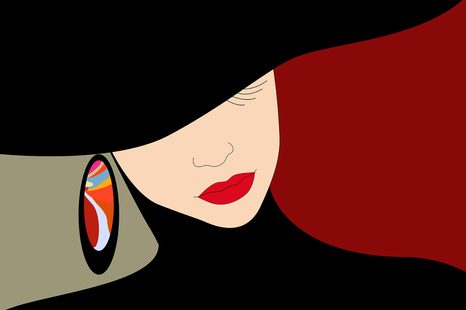 CARTA DA PARATI – NOBILDONNA CON CAPPELLO - CARTA DA PARATI PERSONE E CELEBRITÀ - CARTA DA PARATI