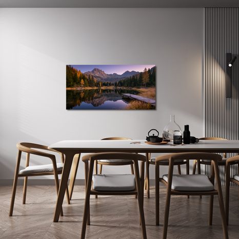 WANDBILD RUHIGE HERBSTLANDSCHAFT - BILDER SEEN - BILDER