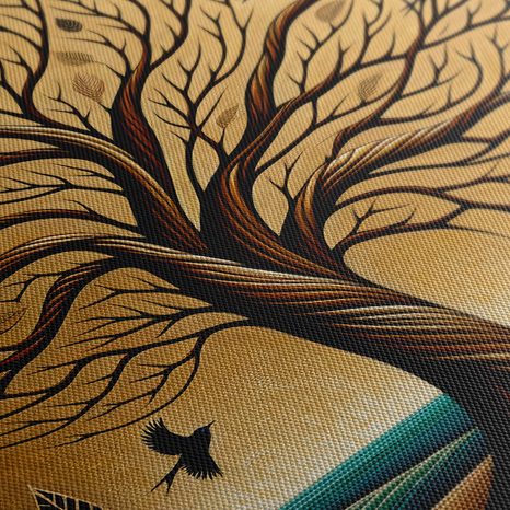 OBRAZ PODZIMNÍ STROM ŽIVOTA S PTÁKY - OBRAZY STROMY ŽIVOTA - OBRAZY