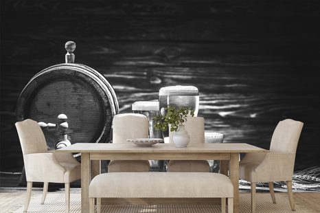 FOTOTAPETA PIVNÍ FESTIVAL V ČERNOBÍLÉM PROVEDENÍ - ČERNOBÍLÉ TAPETY - TAPETY