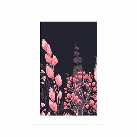 POSTER – VARIAZIONE DI ERBA IN ROSA - FIORI - POSTER