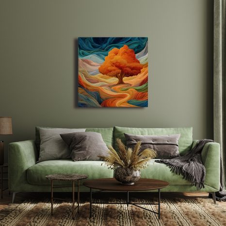 OBRAZ BAREVNÝ STROM ŽIVOTA V PŘÍRODĚ - OBRAZY STROMY ŽIVOTA - OBRAZY