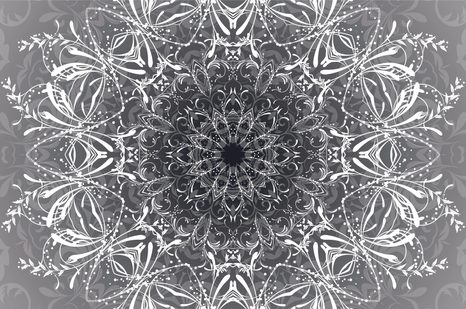 SAMOLEPÍCÍ TAPETA ČERNOBÍLÁ ROZETA - SAMOLEPÍCÍ TAPETY - TAPETY