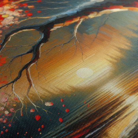 OBRAZ STROM ŽIVOTA PŘI ZÁPADU SLUNCE - OBRAZY STROMY ŽIVOTA - OBRAZY