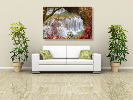 OBRAZ LESNÍ VODOPÁD - OBRAZY VODOPÁD - OBRAZY