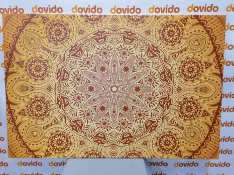 КАРТИНА НА ПЛАТНО – ДЕКОРАТИВНА МАНДАЛА С ДАНТЕЛА - ФЪН ШУЙ КАРТИНИ - КАРТИНИ