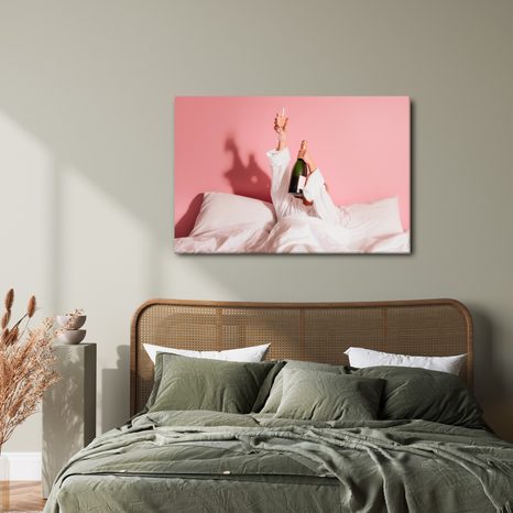 OBRAZ RELAXACE V RŮŽOVÉM NÁDECHU - OBRAZY LIDÍ - OBRAZY